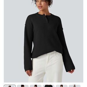 Halara Black Textured Sweatshirt